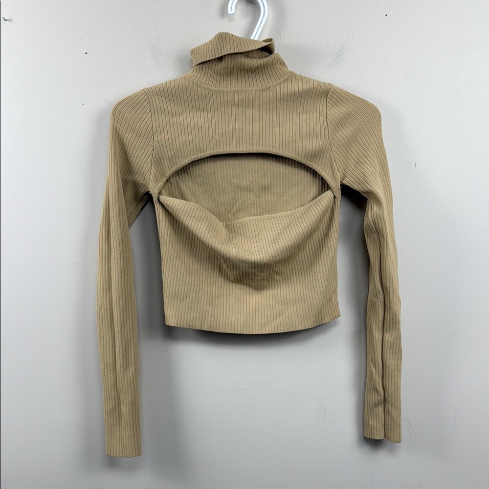 super-down X revolve small tasha cut out sweater in toast